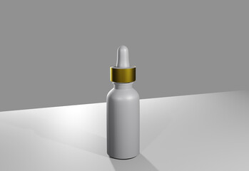 dropper bottle 3d rendering for mockups 