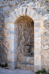 old door in the old castle. CAteau d'Opoul.