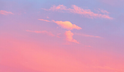 Blue sky at sunset. Orange and pink landscape - 484920461