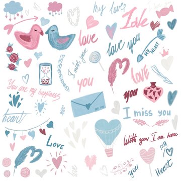 Clipart with hearts Valentine's Day