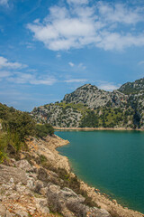 Fototapeta premium View of the Mediterranean Sea from the cliffs of the Balearic island of Mallorca