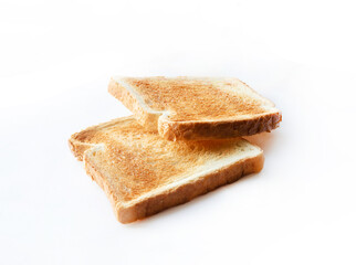 Toast bread slice isolated on a white background