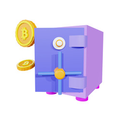 3d render bitcoin