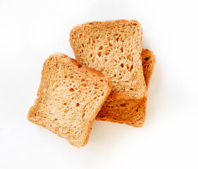 Toast bread slice isolated on a white background