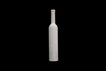 white bottle of gypsum isolated on a black background