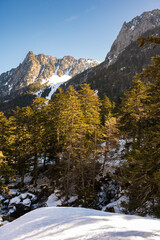 Vue verticale des Pyrénées