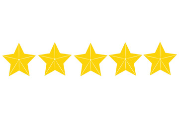 Yellow stars quality rating icon. Vector illustration