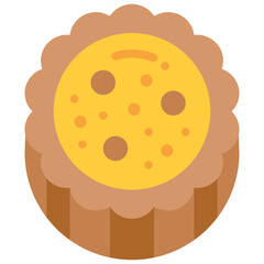 egg tart flat icon