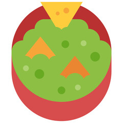 guacamole flat icon