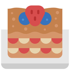 millefeuille flat icon