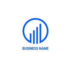 business company logo with rising graphic symbol