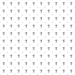 Square seamless background pattern from geometric shapes are different sizes and opacity. The pattern is evenly filled with big black handball symbols. Vector illustration on white background