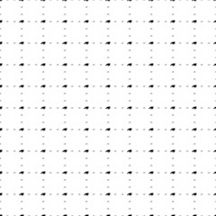 Square seamless background pattern from black sea turtle symbols are different sizes and opacity. The pattern is evenly filled. Vector illustration on white background