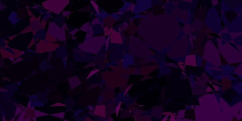 Obraz premium Dark Pink vector background with triangles.