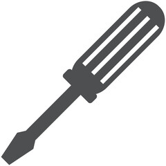 black icon screwdriver on white