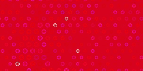 Light Pink, Yellow vector texture with religion symbols.