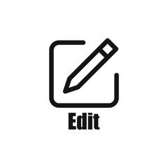 Edit sign, edit file icon suitable for web or apps