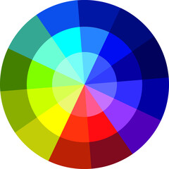 Vector illustration with color circle palette
