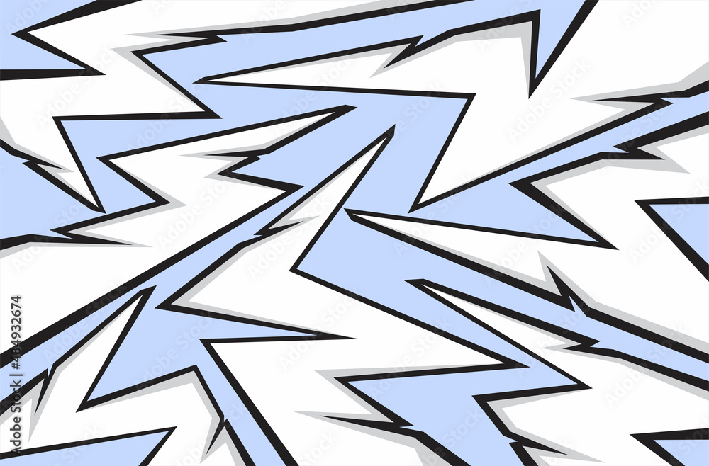 Poster abstract background with white sharp and jagged line pattern