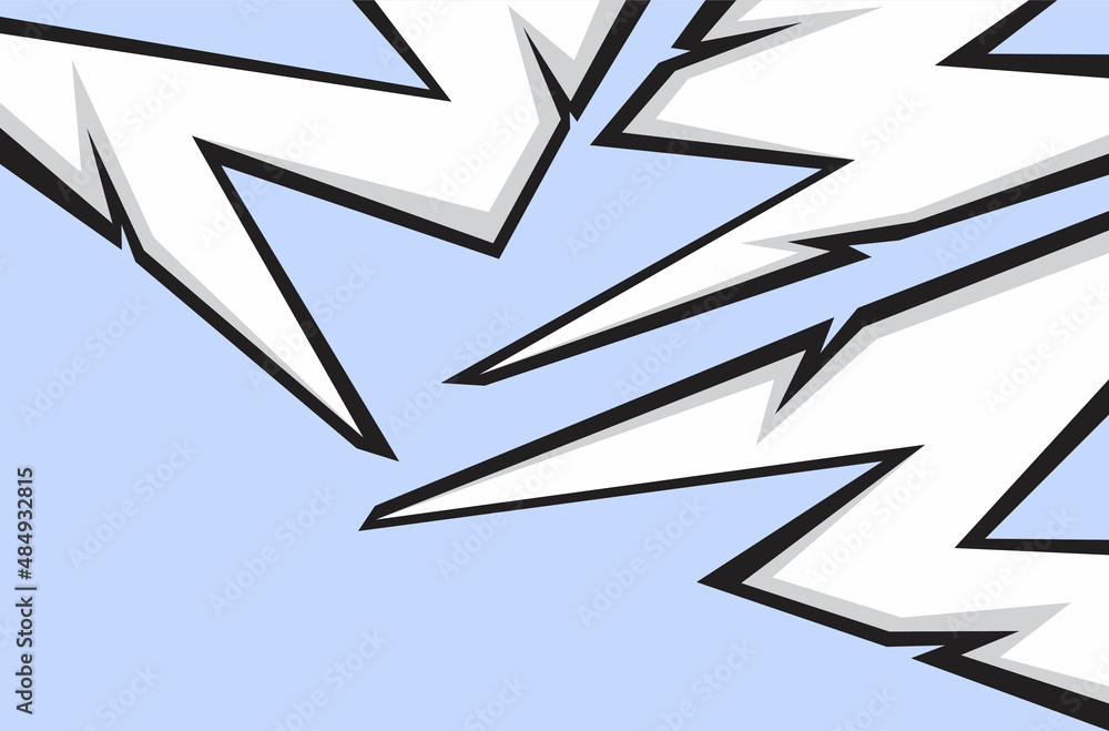 Poster abstract background with white sharp and jagged line pattern