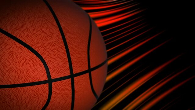 Basketball Ball.This is a motion stock graphic that shows the spinning of a basketbal ball.