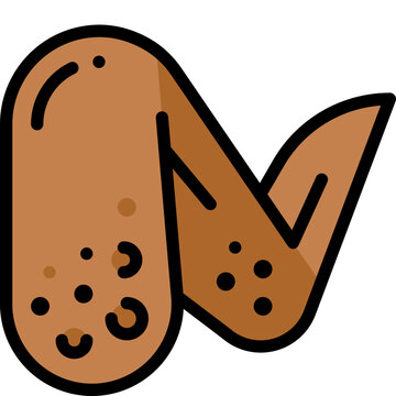 brown chicken wing icon clip art preview