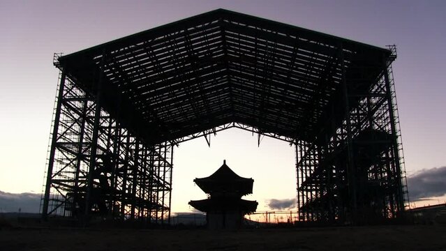 第一次大極殿院　南門　復原工事