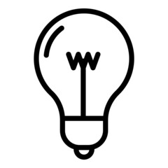 Lightbulb Idea Flat Icon Isolated On White Background