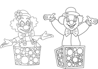 vector image of a funny clown.