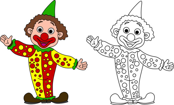 vector image of a funny clown.