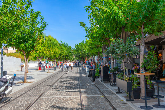 Fototapeta View of Makrigianni street