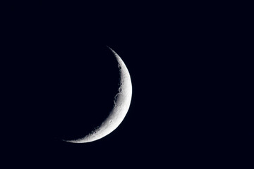 Obraz na płótnie Canvas New Moon Fedruar 4th 2022,Helgeland,Northern Norway,scandinavia,Europe