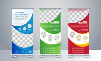  Abstract roll up display standee banner