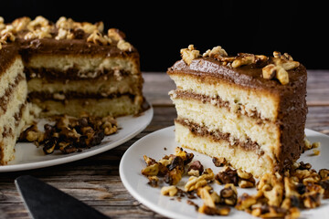 chocolate cake with nuts