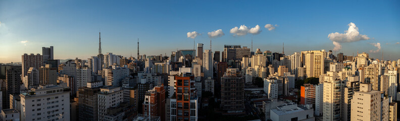 Fototapeta na wymiar Vista da região da Avenida Paulista em São Paulo - Brasil