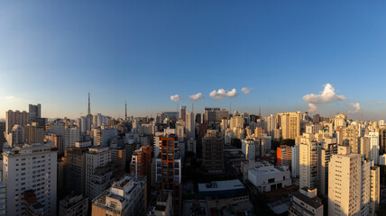 Vista da regi&atilde;o da Avenida Paulista em S&atilde;o Paulo - Brasil