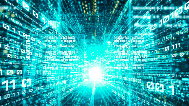 Software development, application programming code and tacit computer coding . Concept of smart digital transformation and technology disruption that changes global trends in new information era .