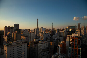 Vista da região da Avenida Paulista em São Paulo - Brasil