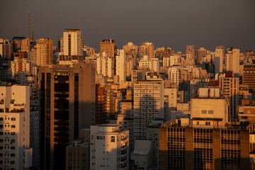 Vista da regi&atilde;o da Avenida Paulista em S&atilde;o Paulo - Brasil