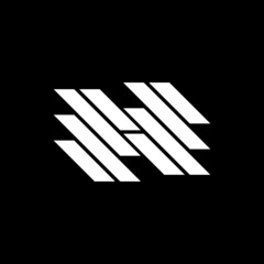Abstract H Dynamic  simple logo design