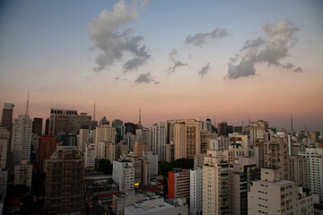 Vista da região da Avenida Paulista em São Paulo - Brasil