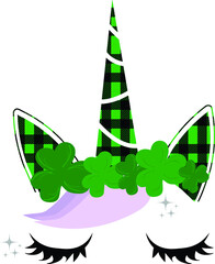 St Patrick's Day Unicorn Design