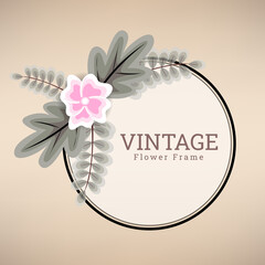 rose flower vintage frame 