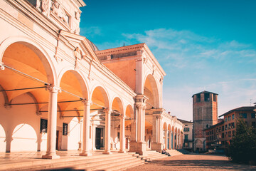 Fototapeta na wymiar Historic center of the city of Udine, December, Italy