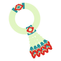 clip art of thai garland with cartoon design