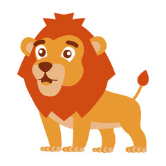 clip art of lion with cartoon design