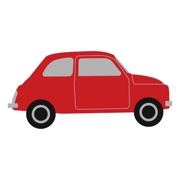 clip art of red car with cartoon design