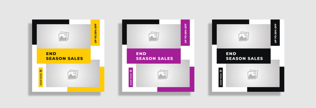 Fashion sale square social media post or banner template for new arrival promotion