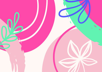 abstract minimalist aesthetic floral background