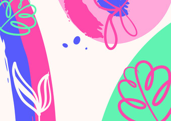 abstract minimalist aesthetic floral background